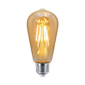 LED 4W Edison Style Filament Teardrop Bulb Smoked Gold Glass