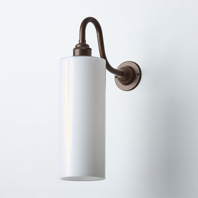 Old School Electric Parker Wall Light : Swan Arm : Bathroom Version