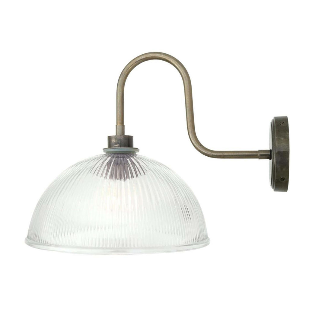 Mullan Lighting Maris Prismatic Glass Swan Neck Wall Light