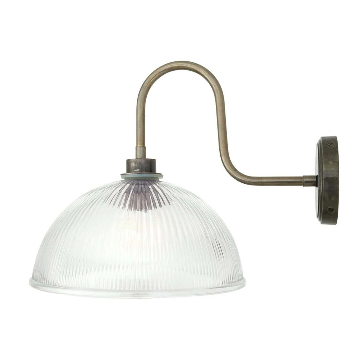 Mullan Lighting Maris Prismatic Glass Swan Neck Wall Light