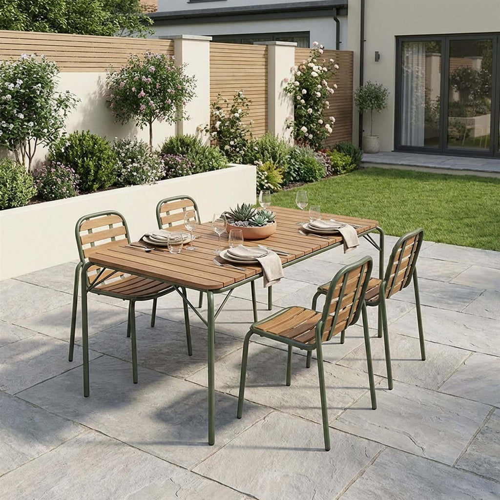 Normann Copenhagen Vig Wood Garden Dining Set - Medium - Curated by Holloways of Ludlow