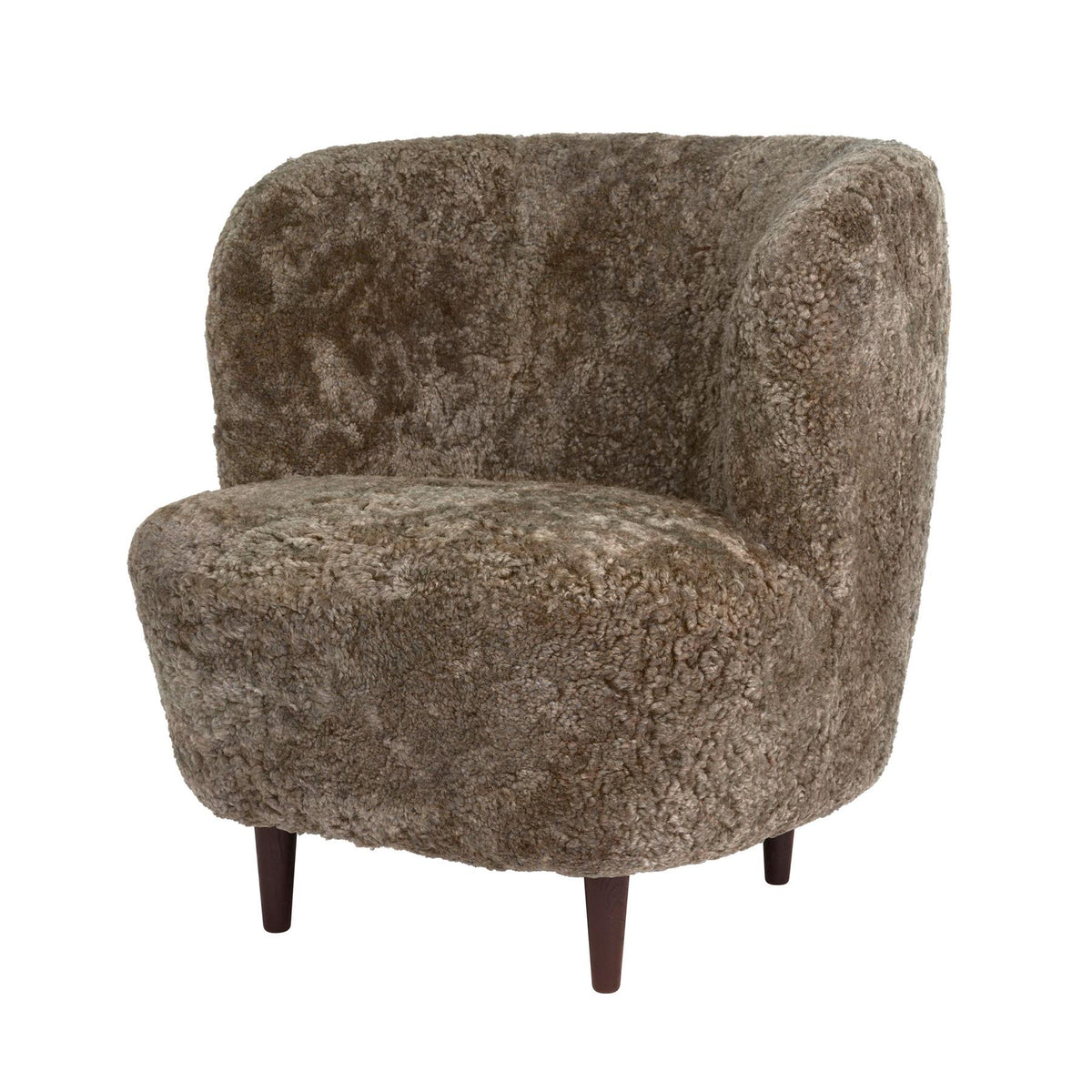 GUBI Stay Lounge Chair, Fully Upholstered in Sheepskin