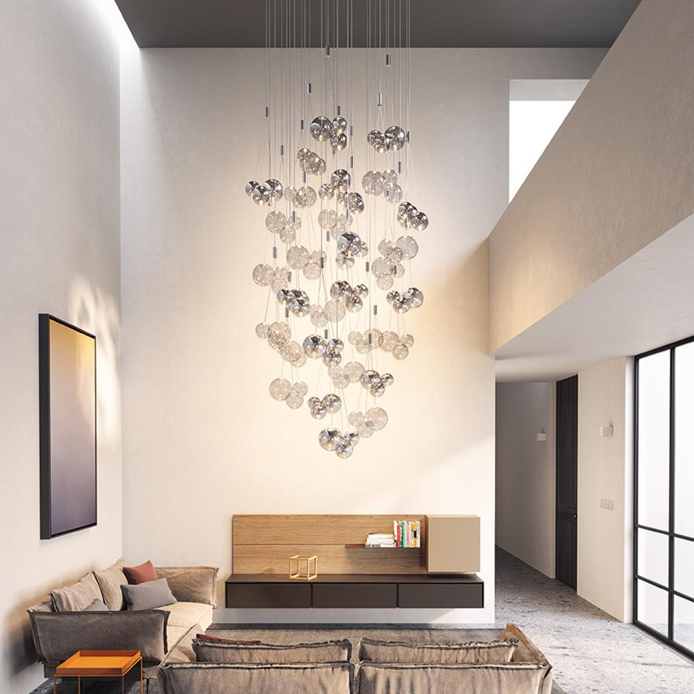Random cluster pendant light