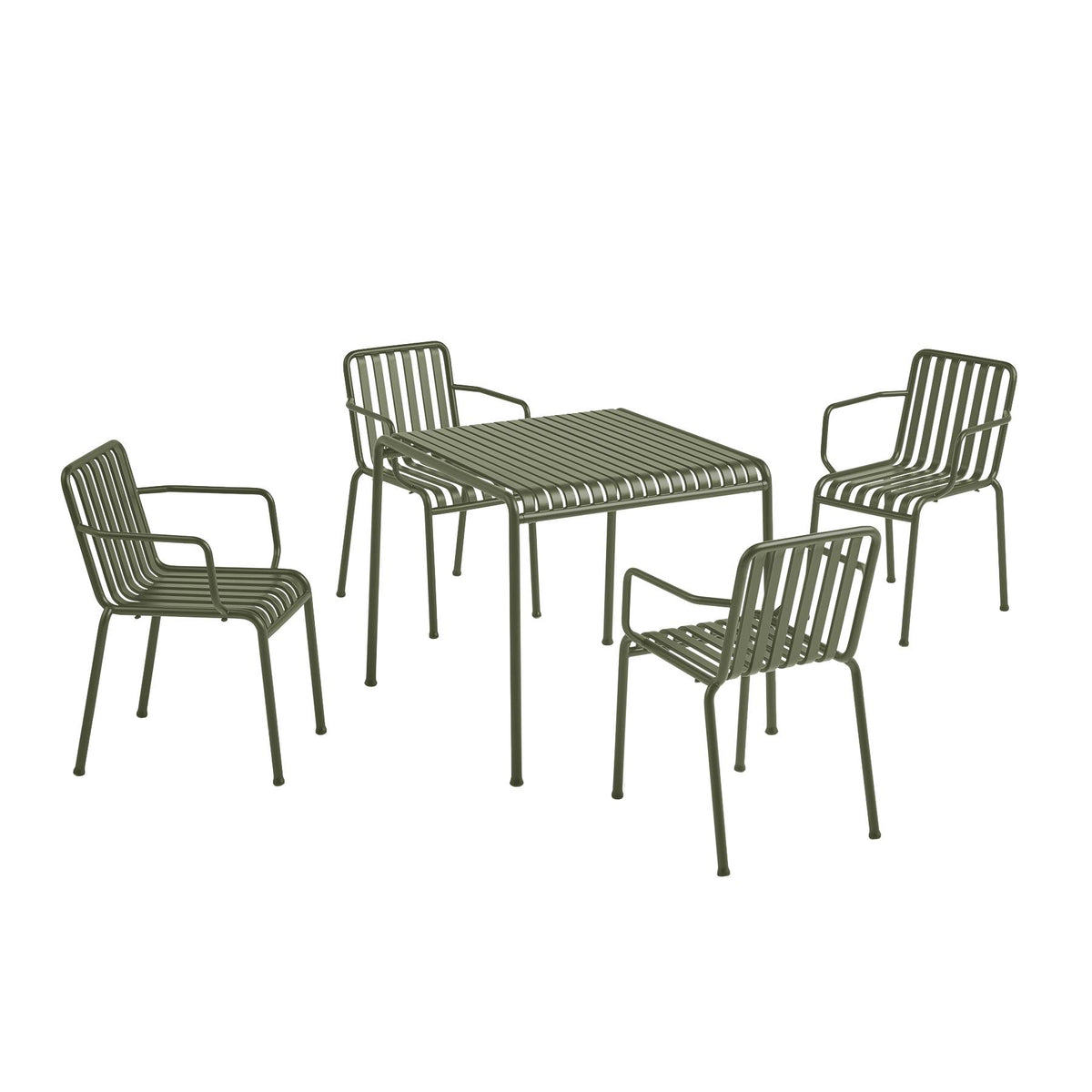 HAY Palissade Garden Dining Set - Chairs with Arms - Curated by Holloways of Ludlow