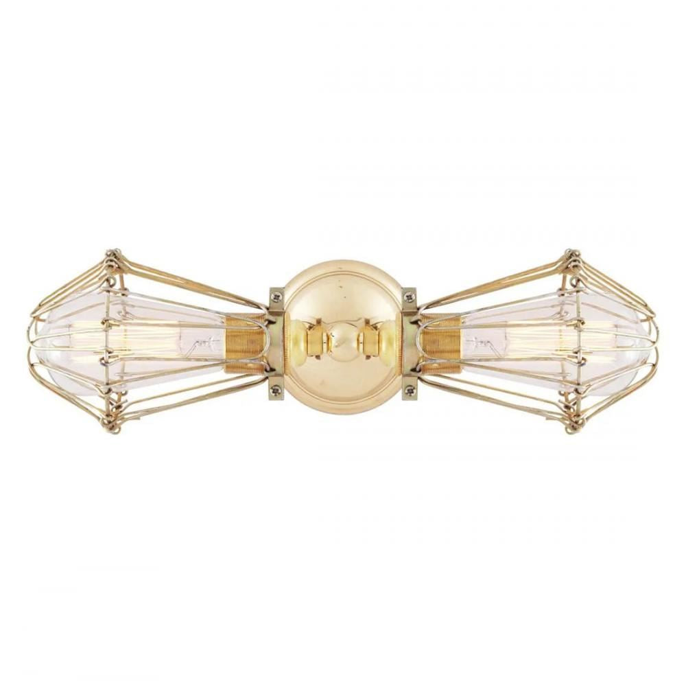 Mullan Lighting Praia Vintage Double Cage Wall Light