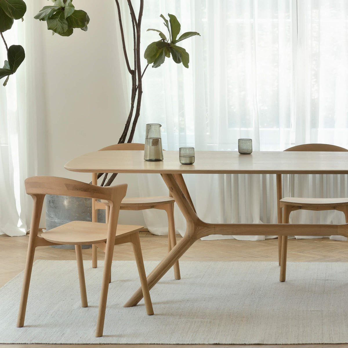 Ethnicraft Bok Upholstered Dining Chair