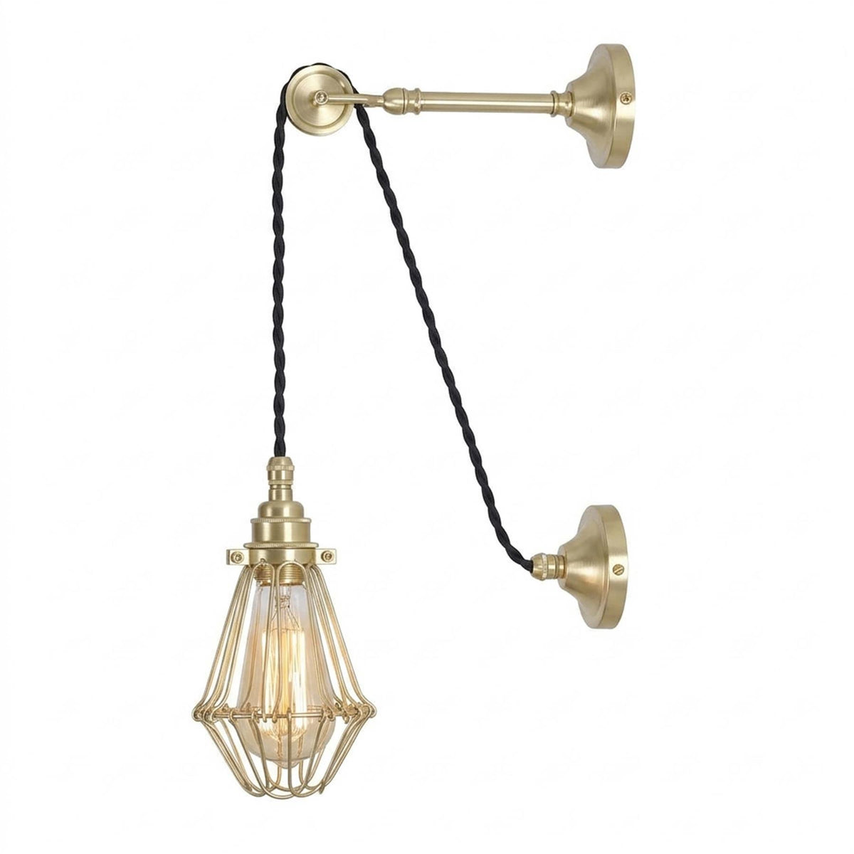 Mullan Lighting Vintage Adjustable Cage Wall Light