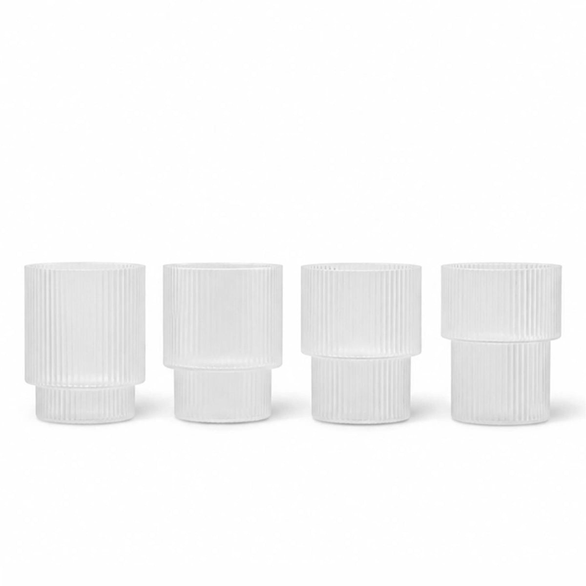 Ferm Living Ripple Glasses - Set of 4