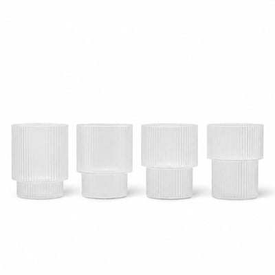 Ferm Living Ripple Glasses - Set of 4