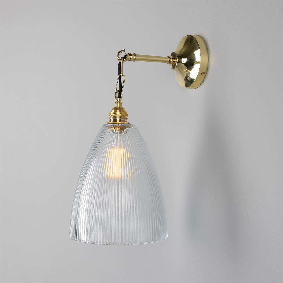 Mullan Lighting Fend Vintage Prismatic Glass Wall Light