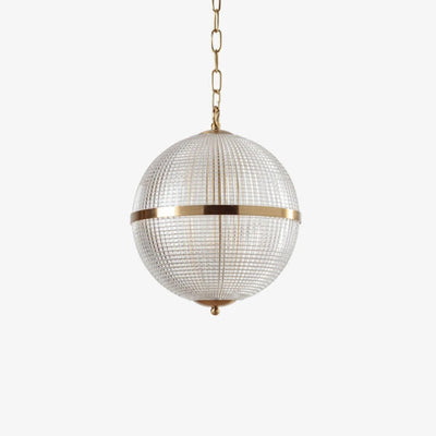 Pure White Lines Parisian Globe Pendant Light