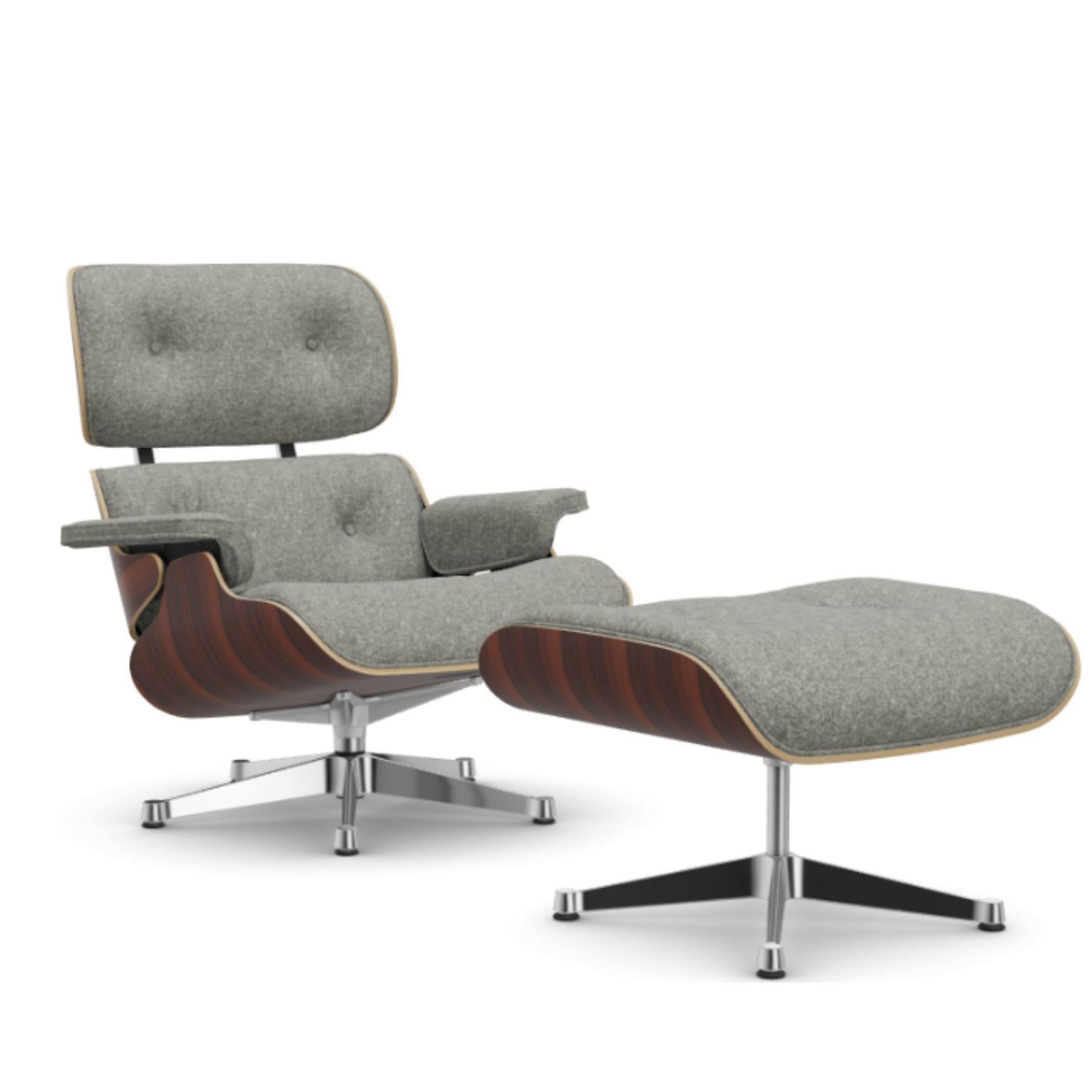 Vitra Eames Contemporary Lounge Chair and Footstool in Santos Palisander