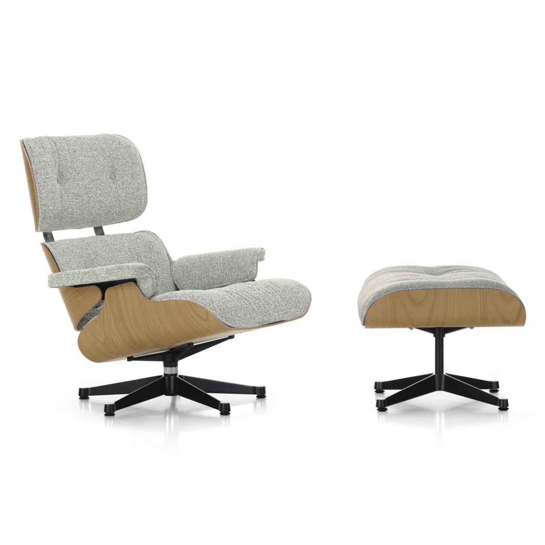 Vitra Eames Contemporary Lounge Chair and Footstool in Chestnut