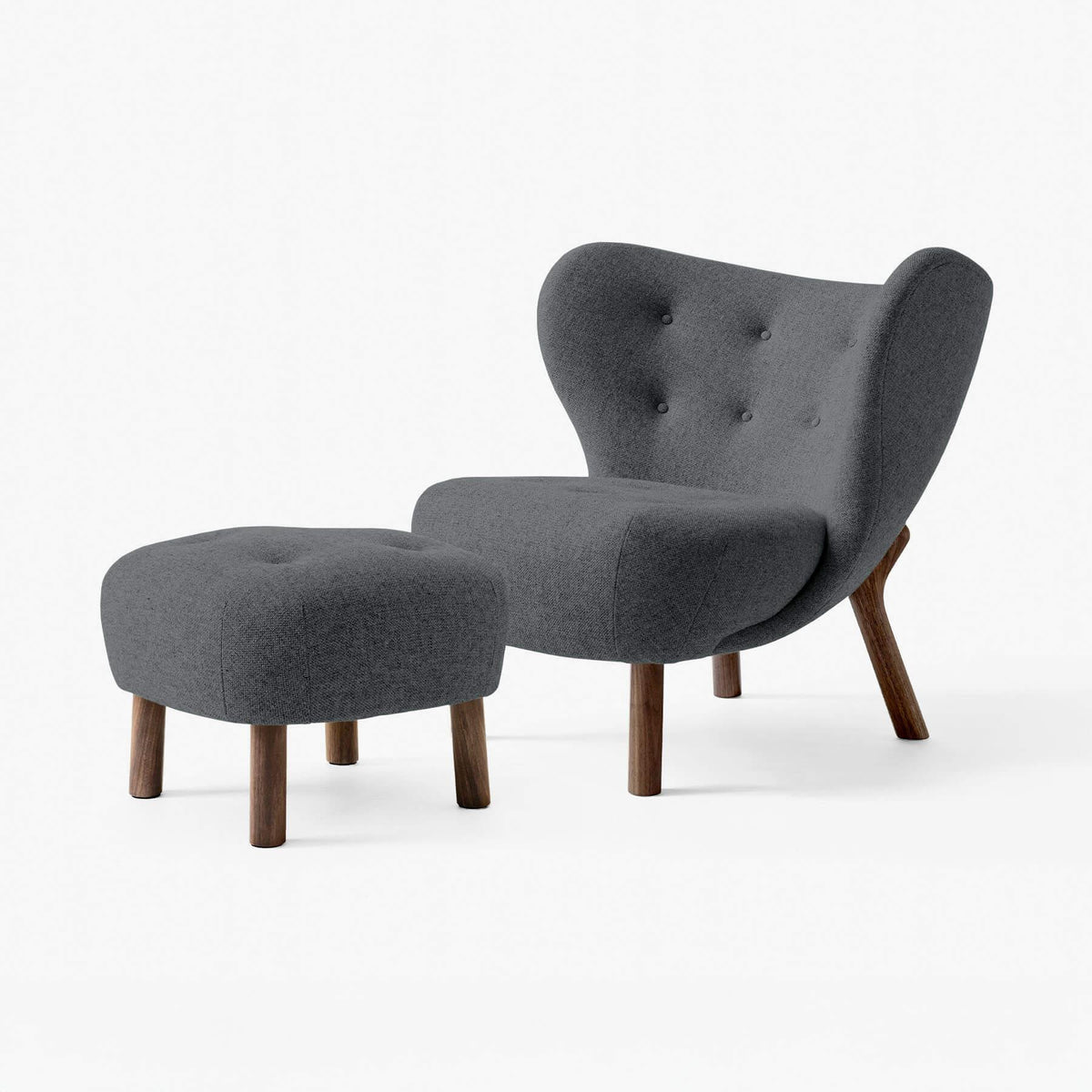 &Tradition VB1 Little Petra Chair with Footstool