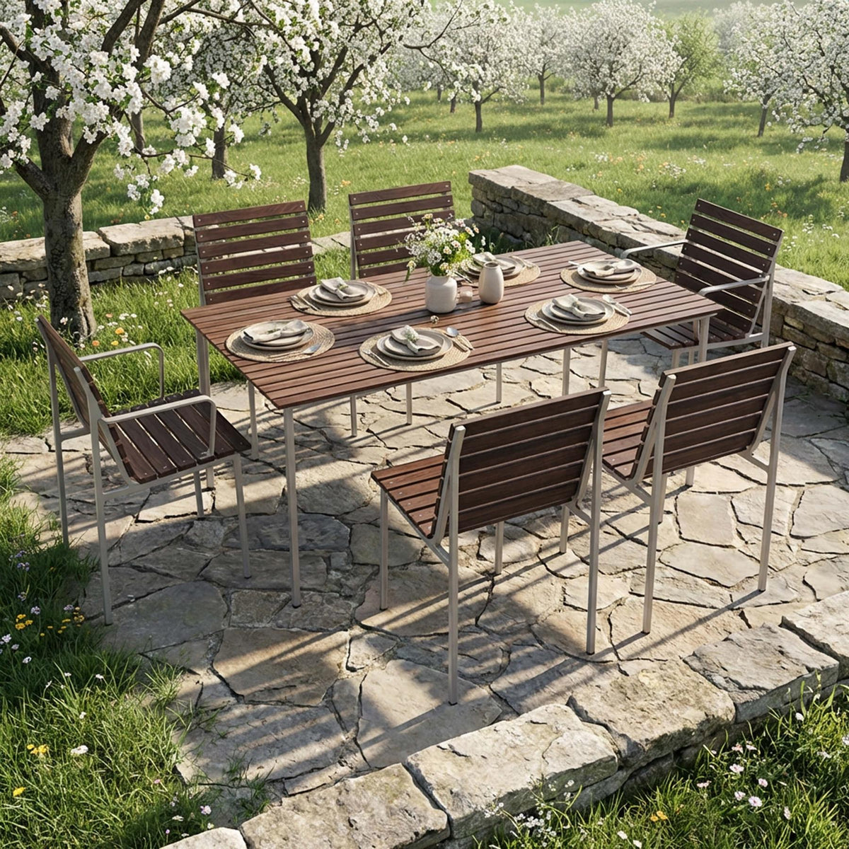HAY Traverse Garden Dining Set - Large - Curated by Holloways of Ludlow