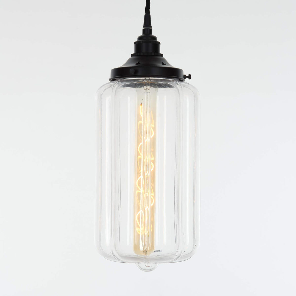 Old School Electric Ellington Pendant Light : Clear Glass