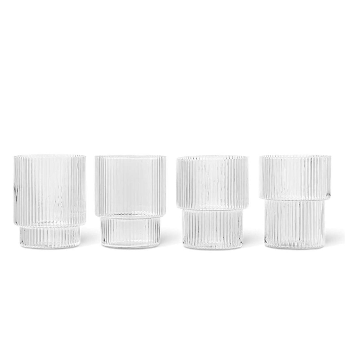 Ferm Living Ripple Glasses - Set of 4