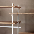 MOEBE Triple Shelving System, 2 Cabinets, 2 Open Clothes Rails