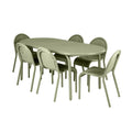 Outlet Tom Dixon Groove Dining Bundle Set - 6 chairs, dining table, moss