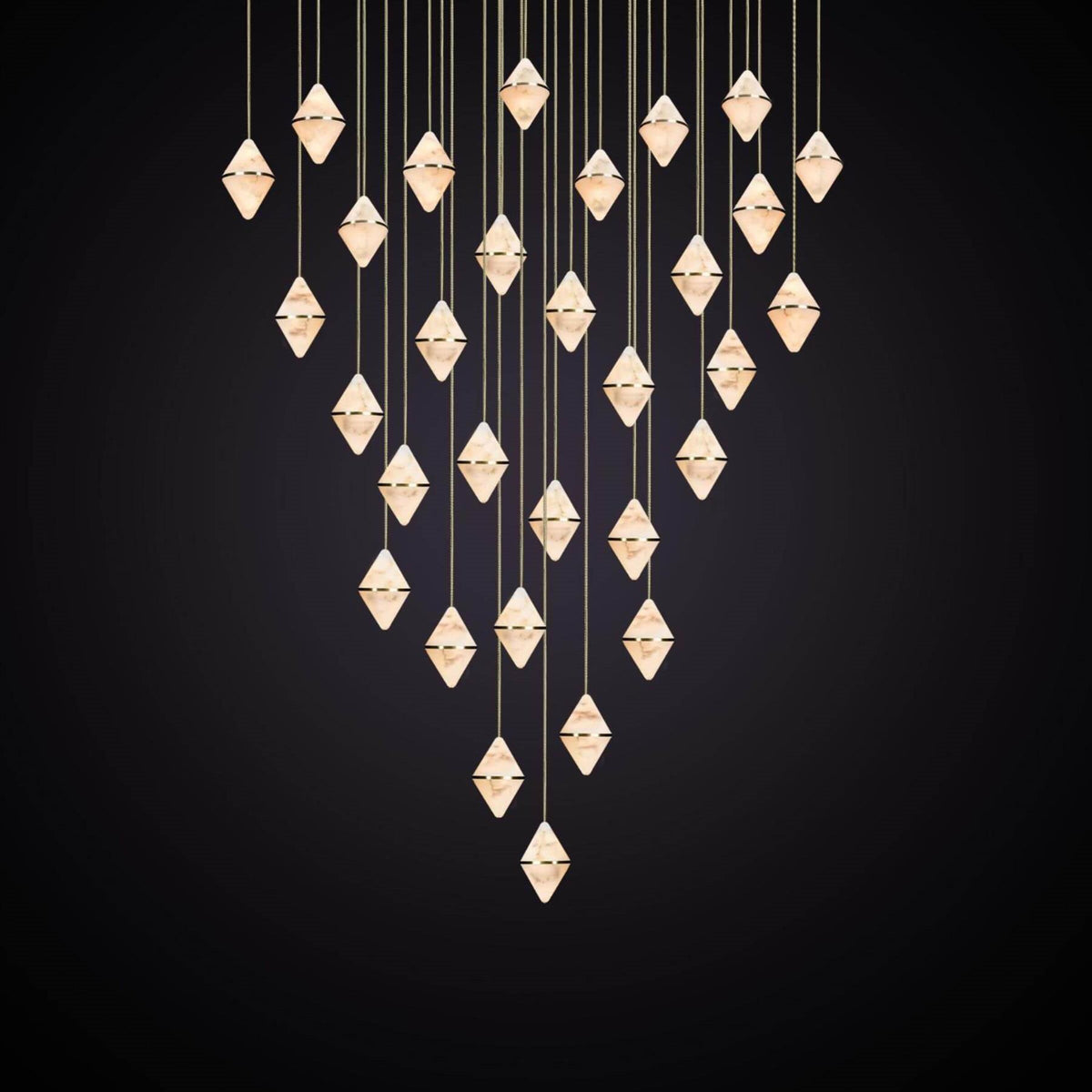 Marc Wood Gem Conical Cluster Pendant Light