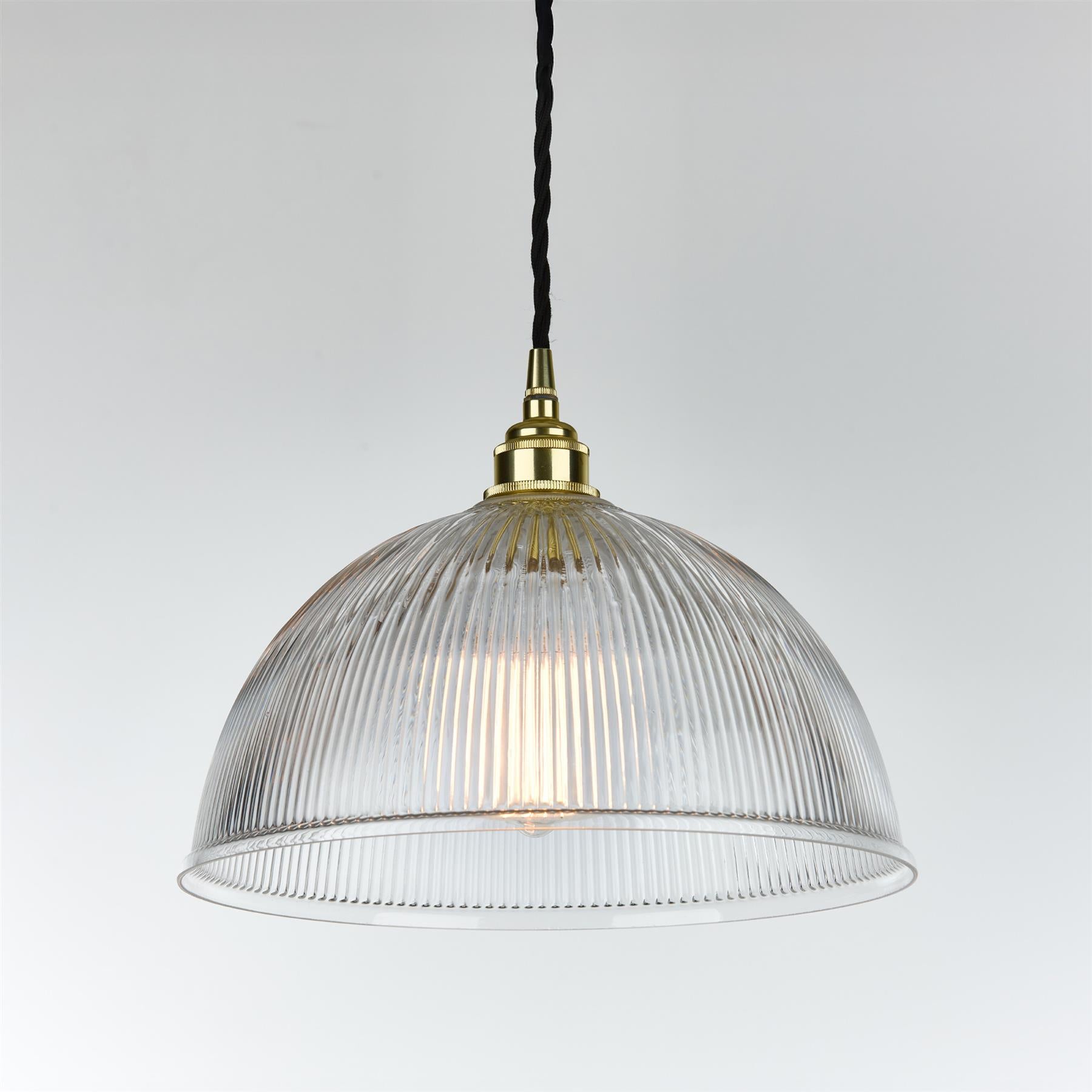 Old School Electric Prismatic Dome Pendant Light