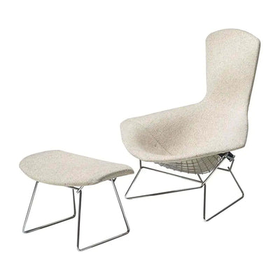 Knoll Bertoia Armchair High Back with Ottoman