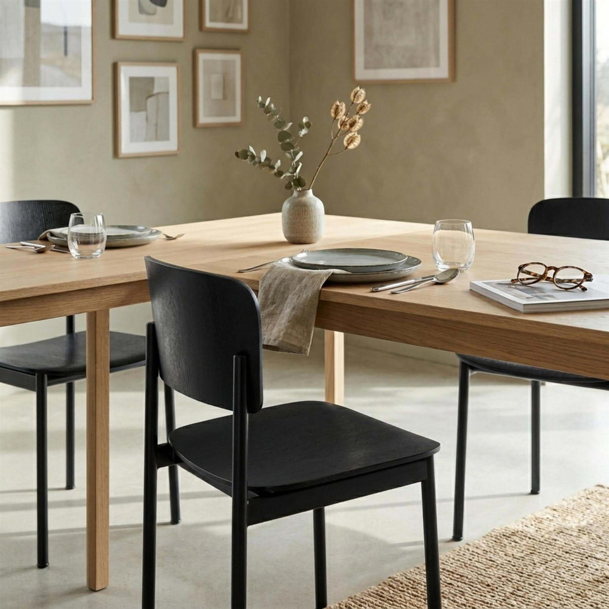 Fredericia Plan Dining Chair with Metal Legs