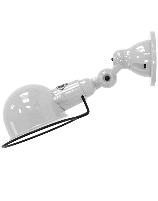 Outlet Jielde Signal Flush Wall Light - Silver Grey, Gloss, Hardwired (No Switch)