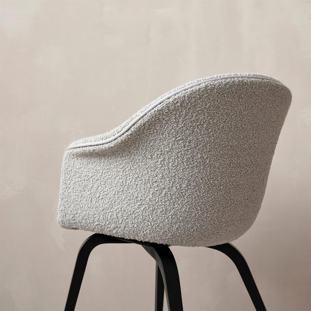 GUBI Bat Dining Chair, Full Upholstery and Plastic Legs