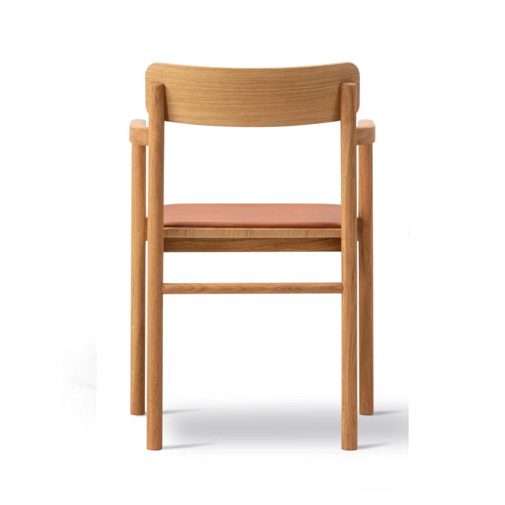Fredericia Post Armchair with Upholstered Seat