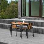Normann Copenhagen Vig Wood Garden Dining Set - Small - Curated by Holloways of Ludlow