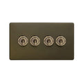 Soho Lighting Eton Collection Bronze 20A 4 Gang 2 Way Toggle Switch