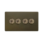 Soho Lighting Eton Collection Bronze 20A 4 Gang 2 Way Toggle Switch