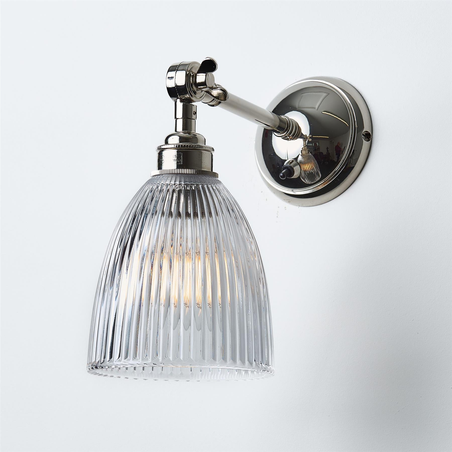 Old School Electric Elongated Prismatic Wall Light - Adjustable Arm