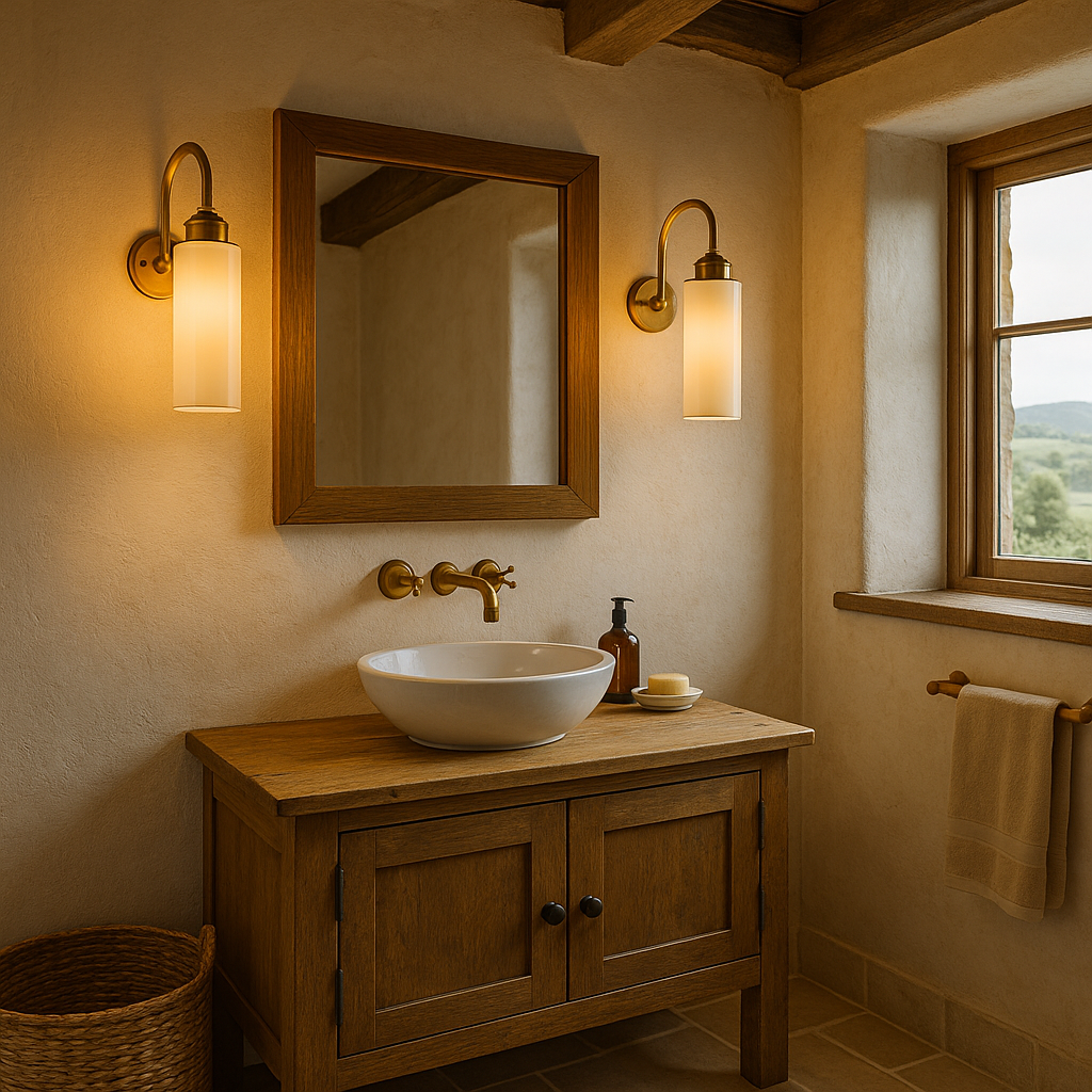 Old School Electric Parker Wall Light : Swan Arm : Bathroom Version