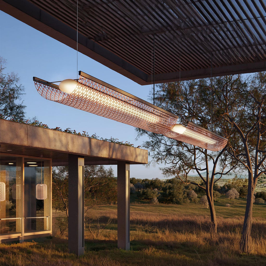 Bover Nans Balis S/140 Outdoor Linear Pendant Light