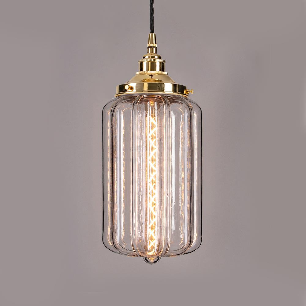 Old School Electric Ellington IP44 Bathroom Pendant Light - Clear Glass