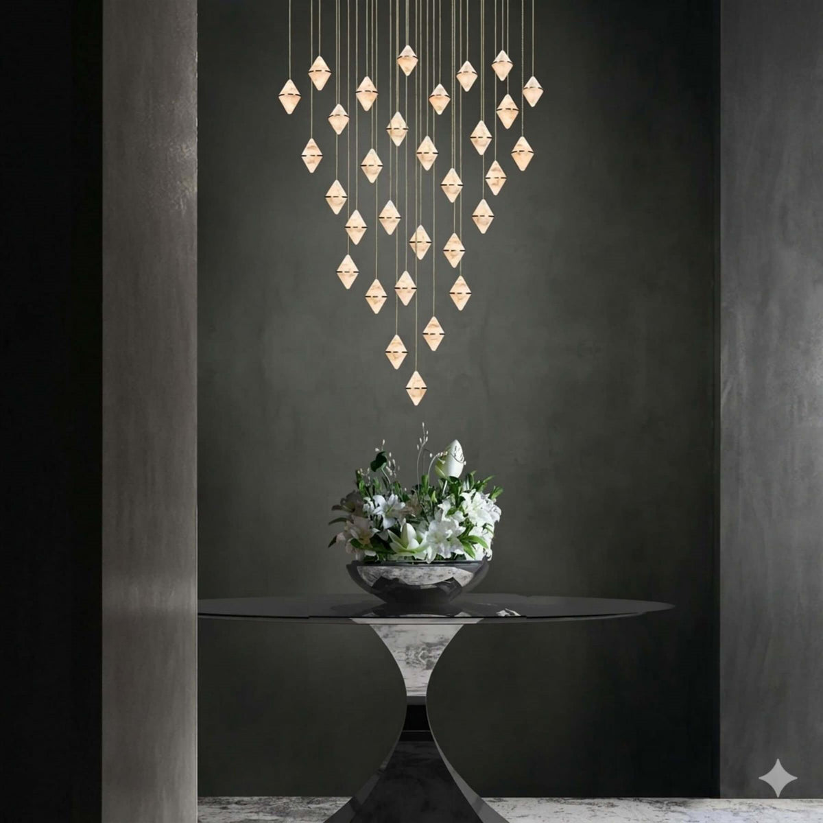 Marc Wood Gem Conical Cluster Pendant Light