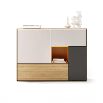 Treku Aura Sideboard Standing - Oak, Grey, Ochre & Graphite