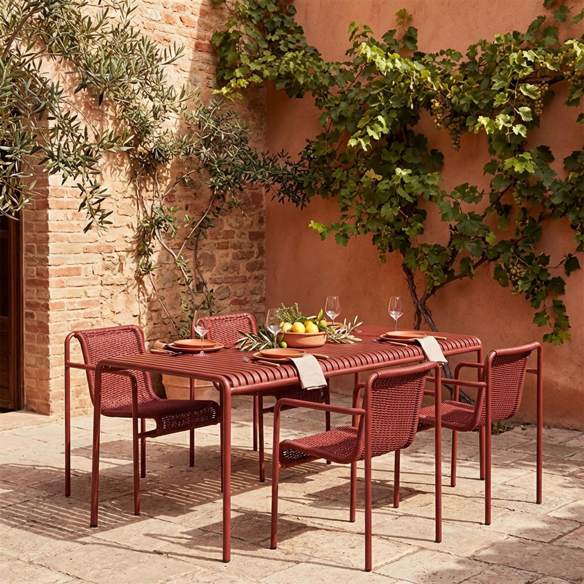 HAY Palissade Cord Garden Dining Set - Medium - Curated by Holloways of Ludlow