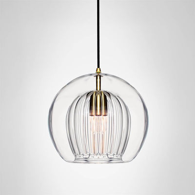 Ex-Display Marc Wood Pleated Crystal Pendant Light - Medium, Clear