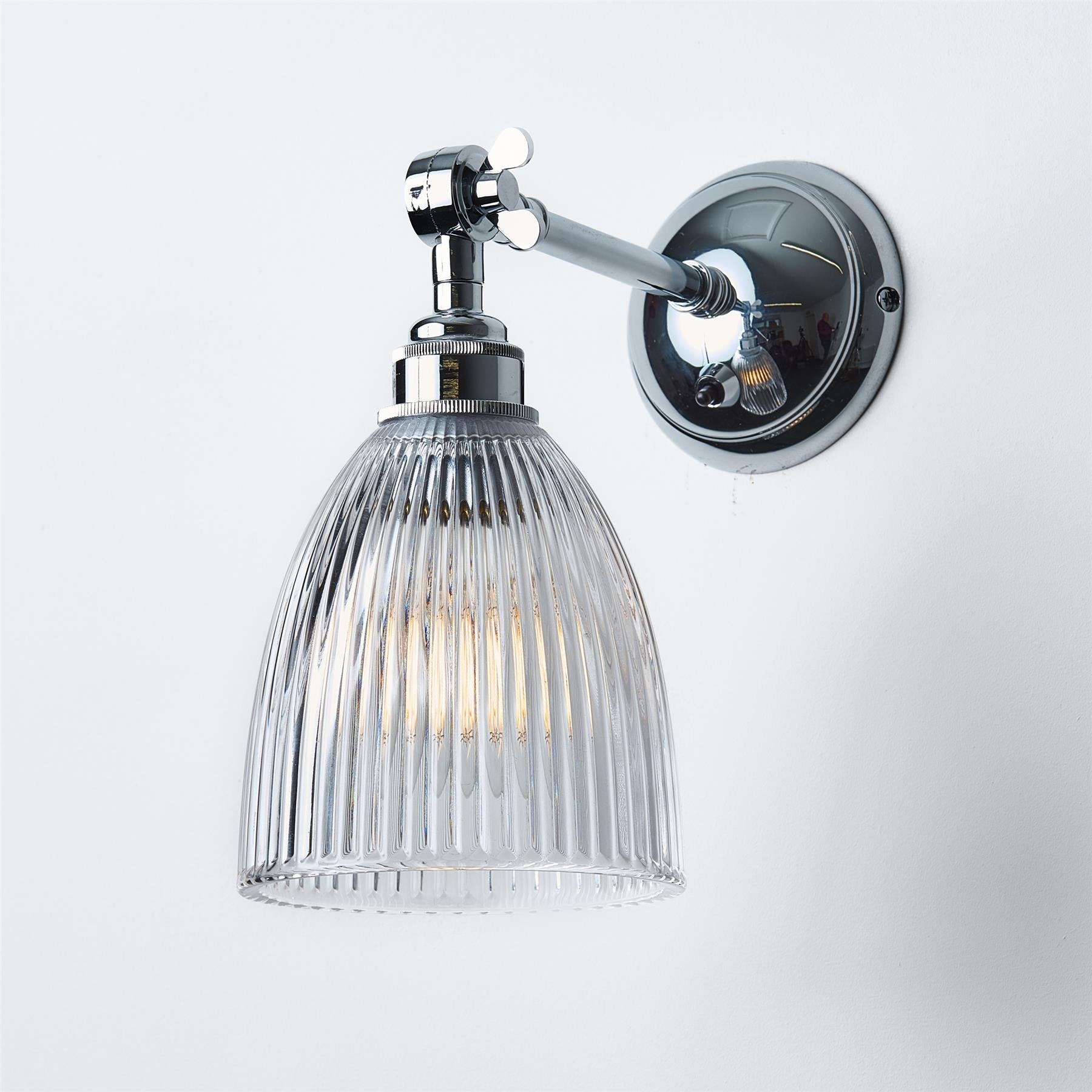 Old School Electric Elongated Prismatic Wall Light - Adjustable Arm