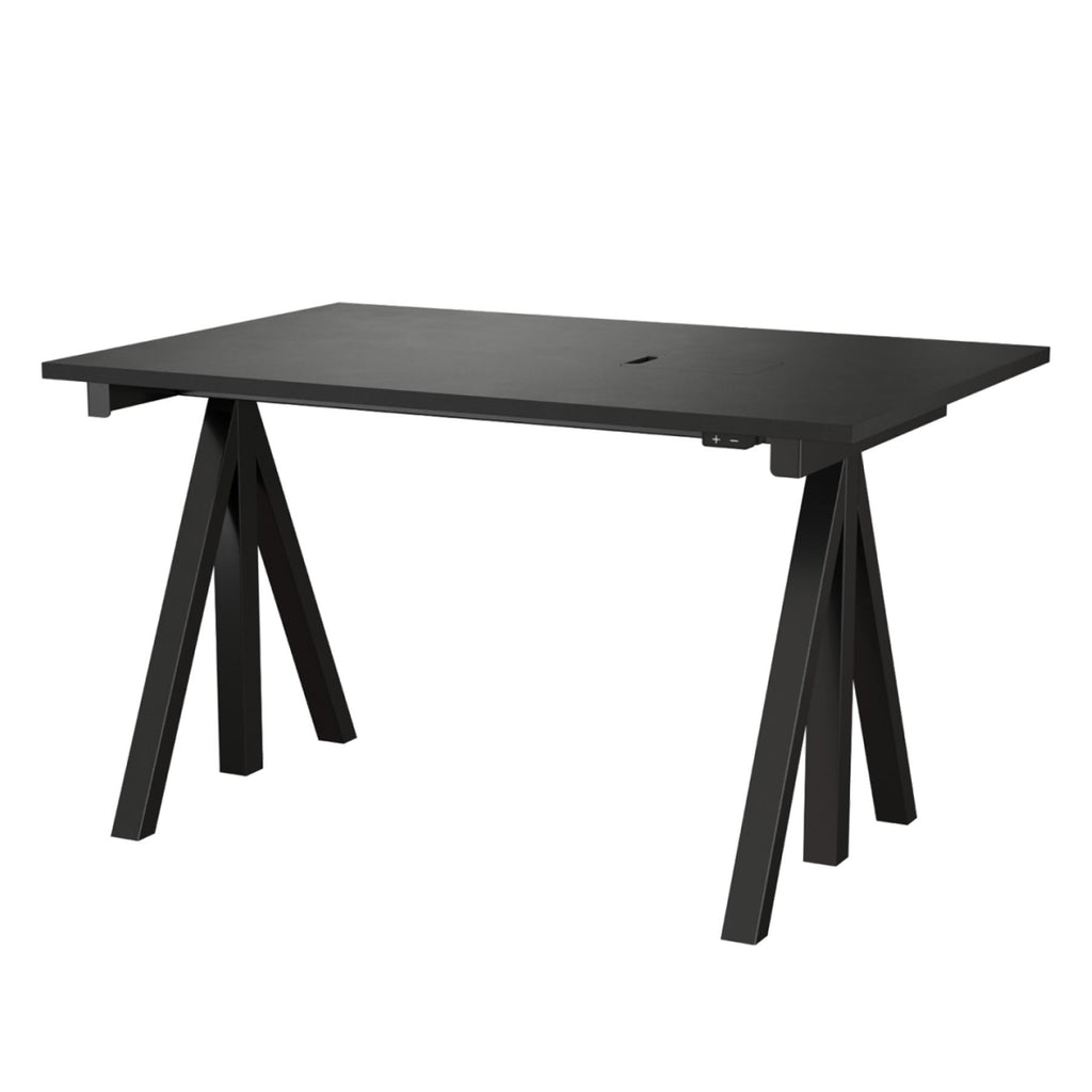 String Furniture Desk Adjustable Height Black Legs