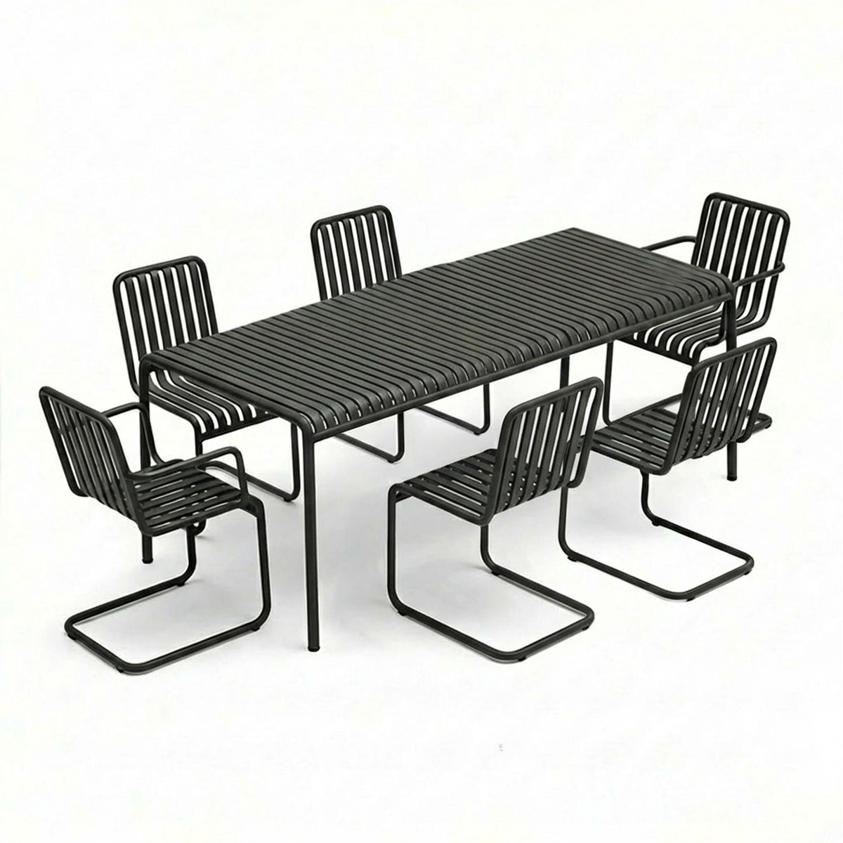 HAY Palissade Cantilever Garden Dining Set - Large - Curated by Holloways of Ludlow