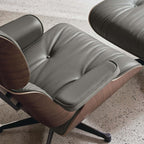 Vitra Eames Contemporary Lounge Chair and Footstool in Dark Walnut