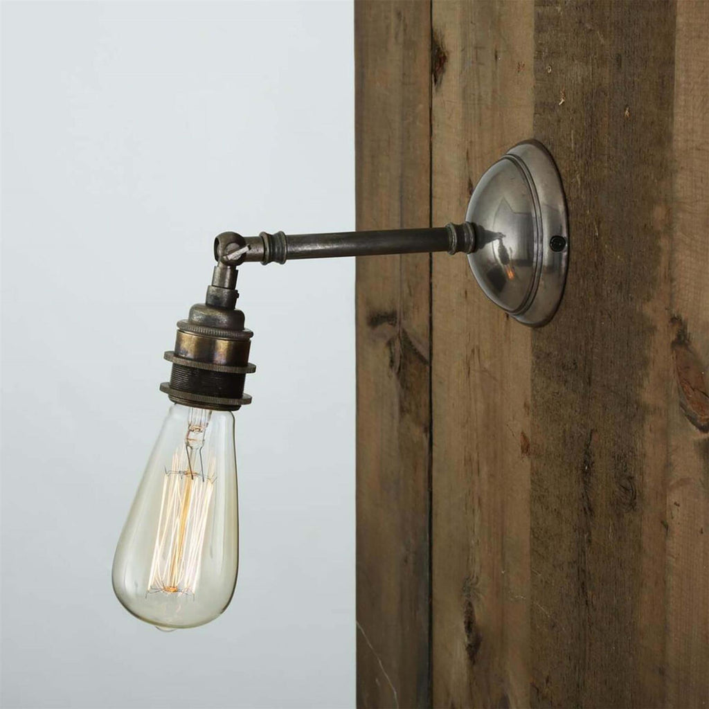 Mullan Lighting Dabb Brass Adjustable Bare Bulb Wall Light