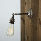 Mullan Lighting Dabb Brass Adjustable Bare Bulb Wall Light