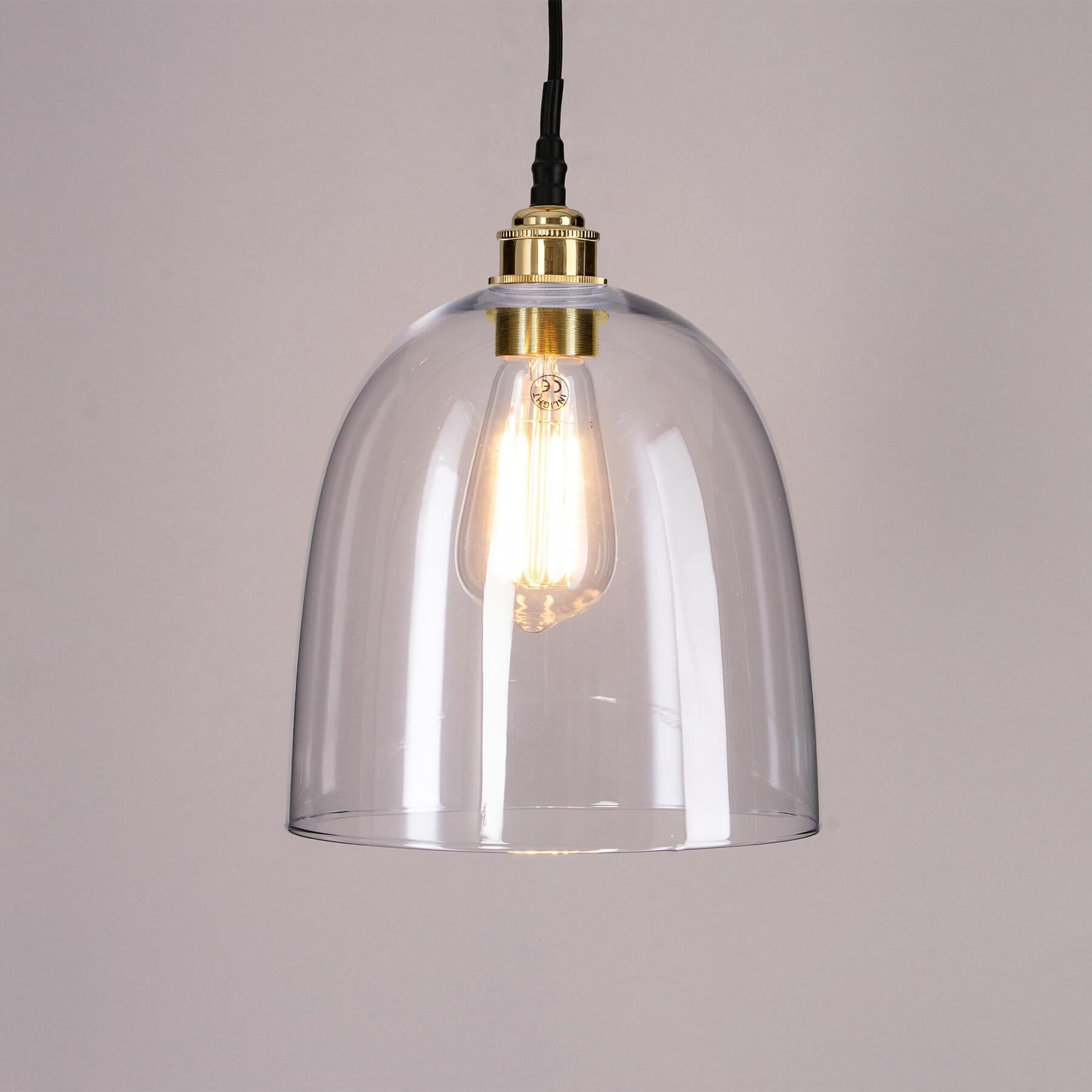 Old School Electric Bell Blown Glass Pendant : Bathroom Version