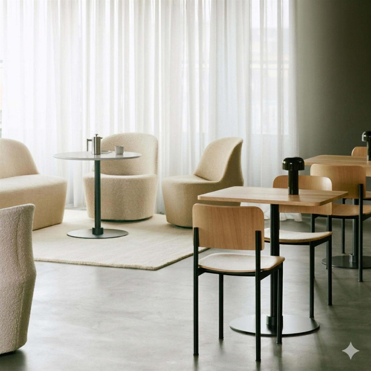 Fredericia Plan Dining Chair with Metal Legs
