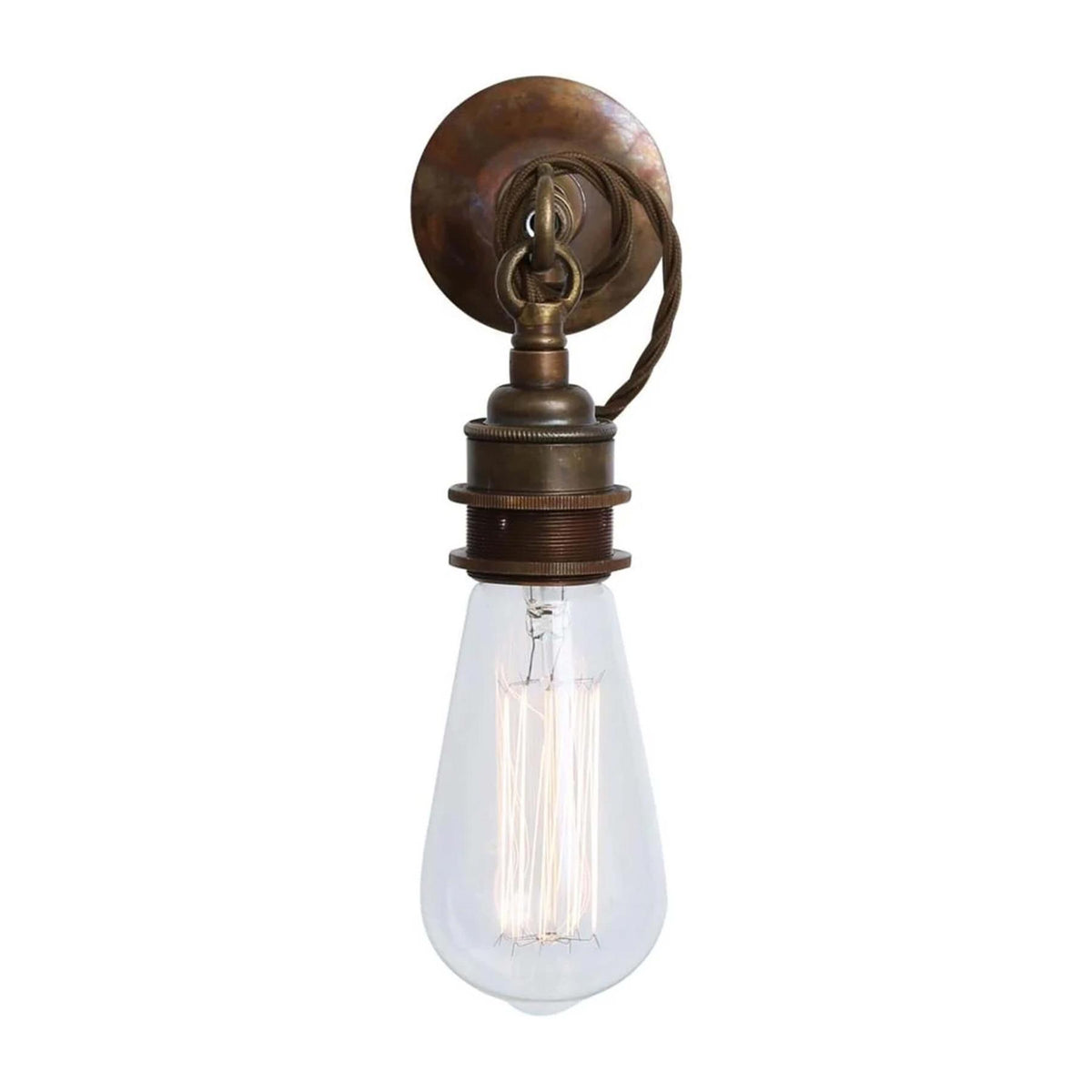 Mullan Lighting Rehau Industrial Bare Bulb Hook Wall Light
